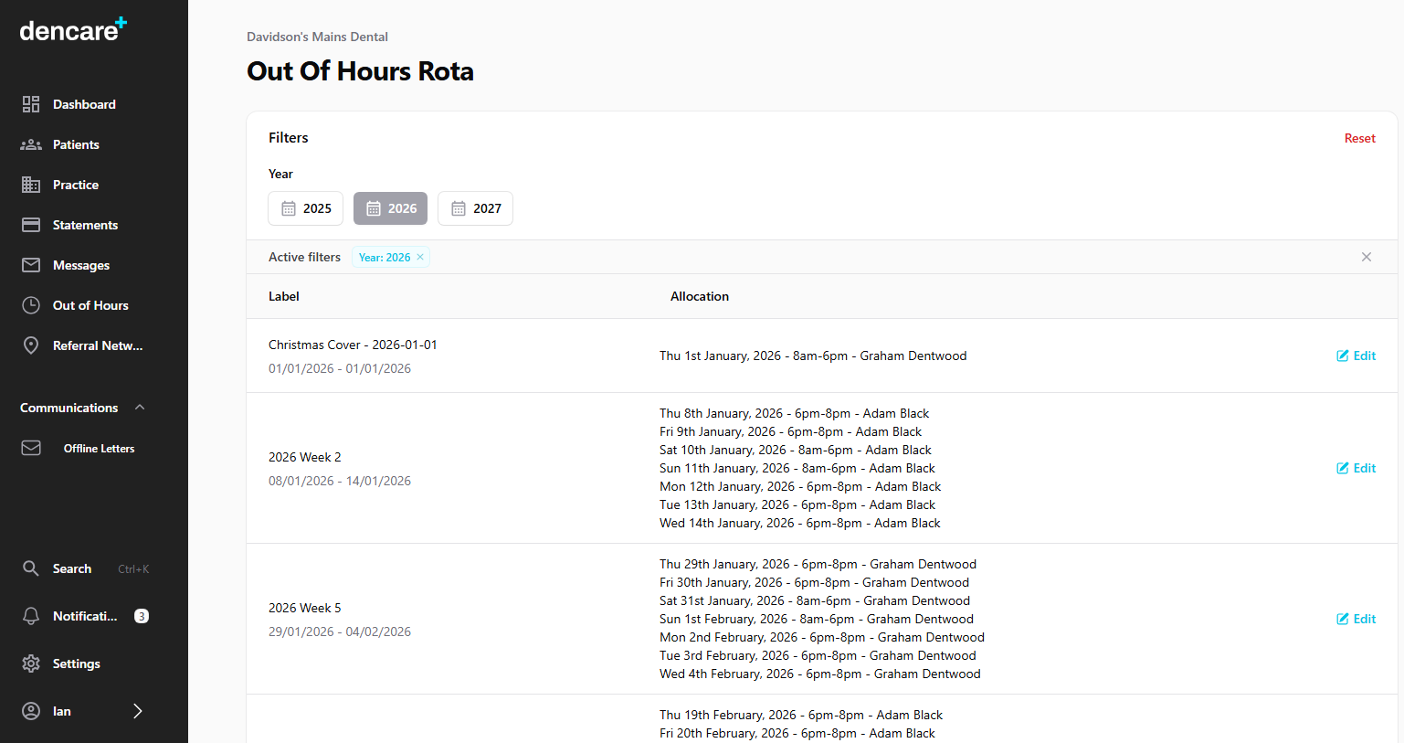 Out-of-hours cover